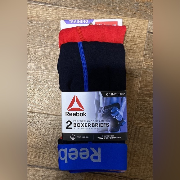 B1G1 Reebok Men's Performance Boxer Briefs, 2-Pack, Size XL - Picture 2 of 6